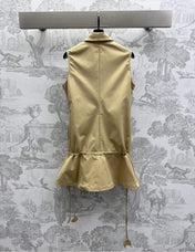 Gucci 25 Polo Shift Dress Cookies And Cream Polyester 231769