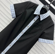 MIU 25S PATCHWORK PLAID DRESS 264573