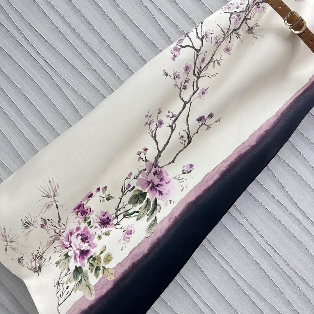 DIOR PRINTED DRESS WITH BELT 256706