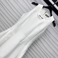 MIUMIU SLEEVELESS WHITE DRESS 267834