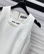 MIUMIU SLEEVELESS WHITE DRESS 267834