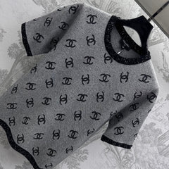 CHANEL GREY SHORT-SLEEVE TOP 263677