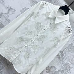 LV 25S EMBROIDERED HOLLOW SHIRT 264718