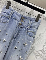 CHANEL 25S HIGH WAIST DENIM JEANS 264623
