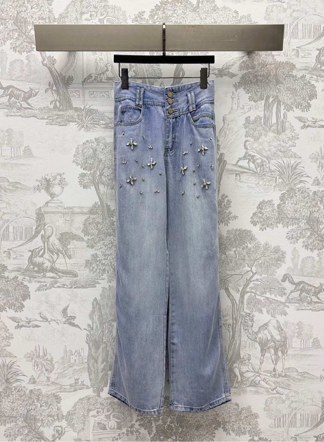 CHANEL 25S HIGH WAIST DENIM JEANS 264623