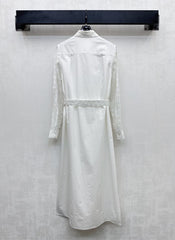 LV WHITE SHIRT DRESS WITH BELT 263740