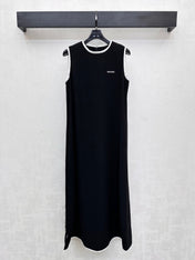 MIU 25S  LONG VEST DRESS IN ACETATE 264519