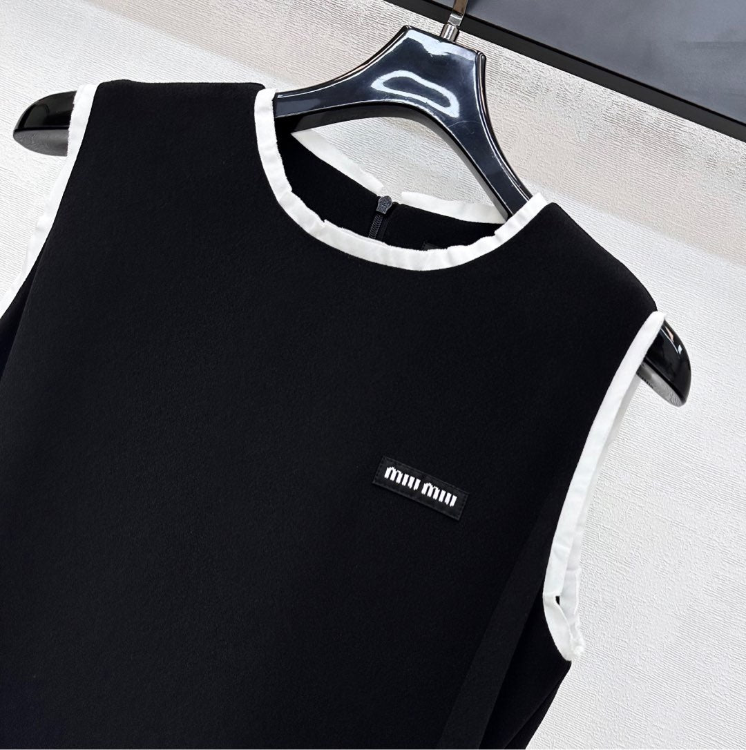 MIU 25S  LONG VEST DRESS IN ACETATE 264519