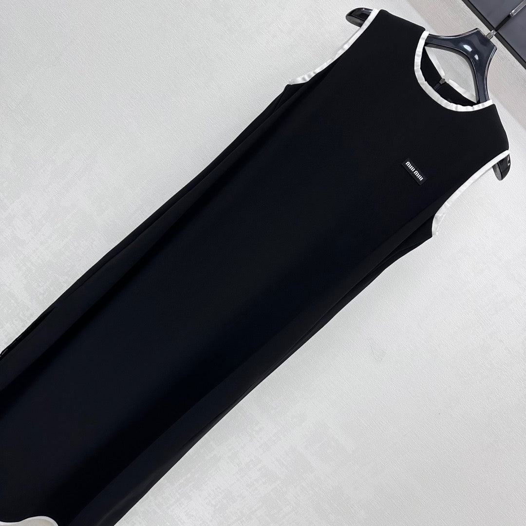 MIU 25S  LONG VEST DRESS IN ACETATE 264519
