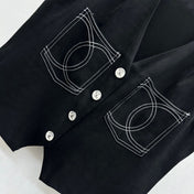 CHANEL SLEEVELESS BUTTONED BLAZER 274755