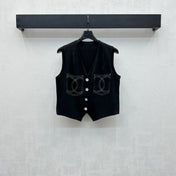 CHANEL SLEEVELESS BUTTONED BLAZER 274755
