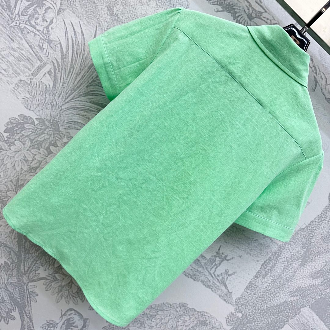 RALPH LAUREN SHORT-SLEEVE SHIRT LIGHT TEAL 274780