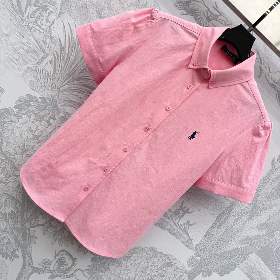 RALPH LAUREN SHORT-SLEEVE SHIRT PINK 274777