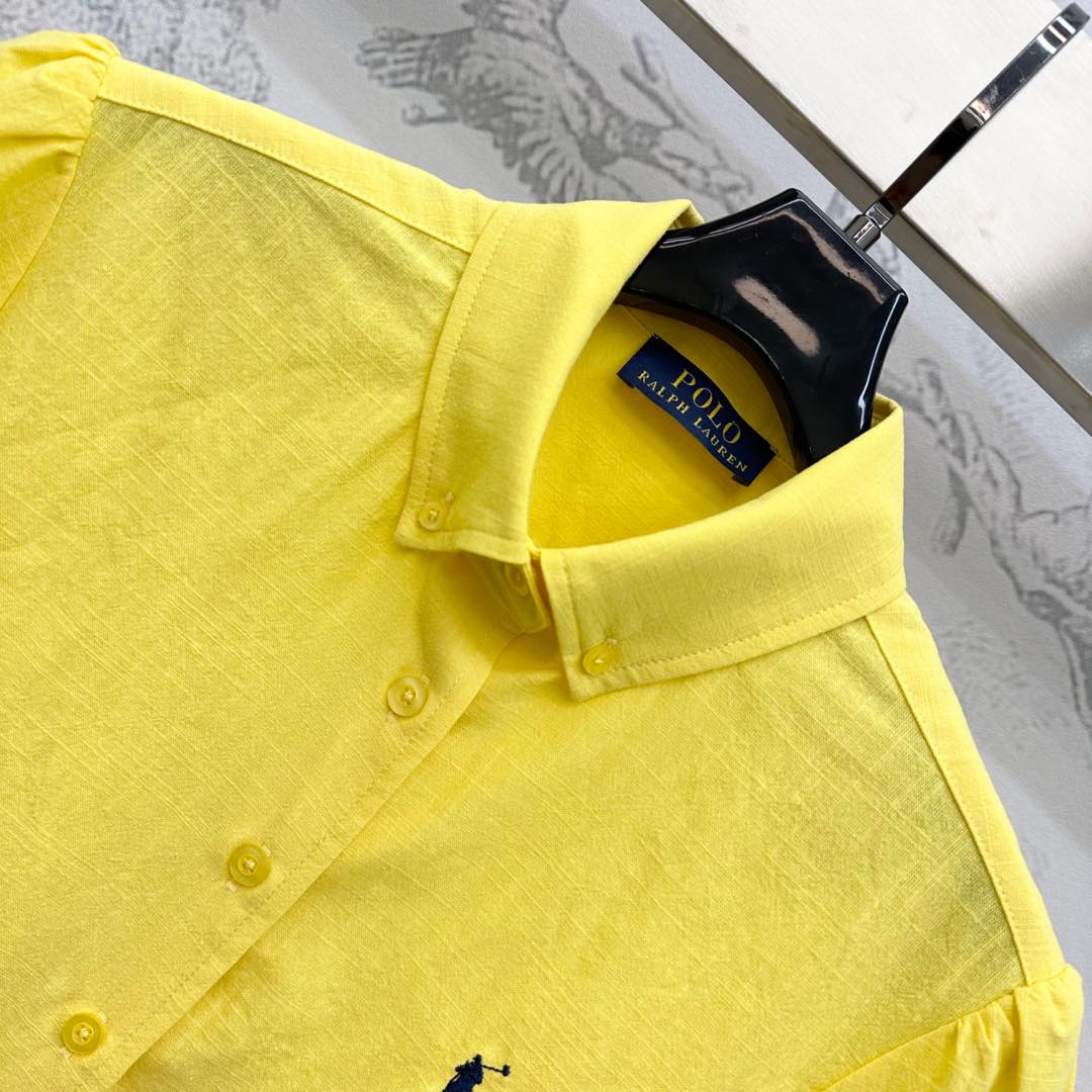 RALPH LAUREN SHORT-SLEEVE SHIRT YELLOW 274779
