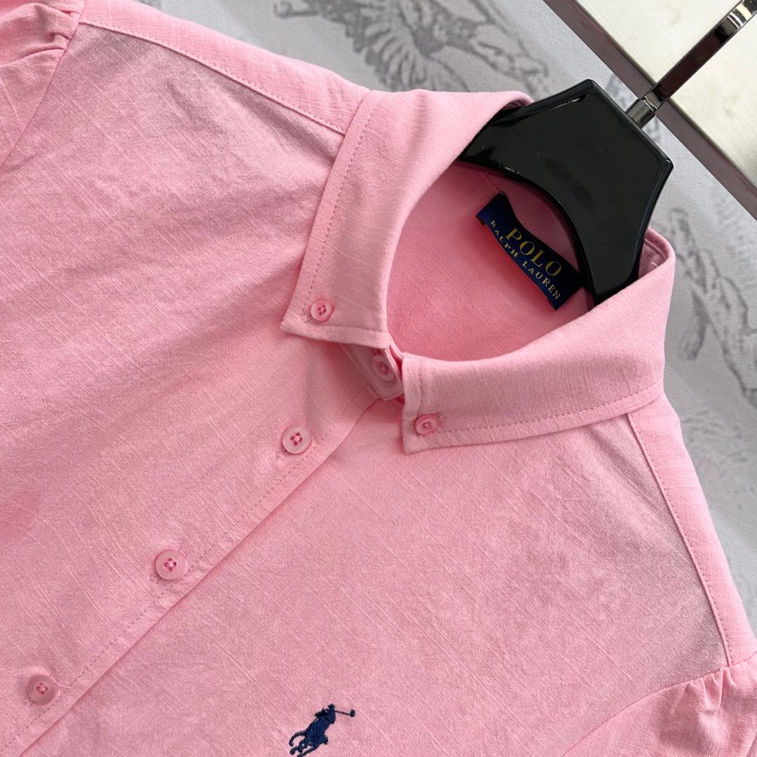 RALPH LAUREN SHORT-SLEEVE SHIRT PINK 274777