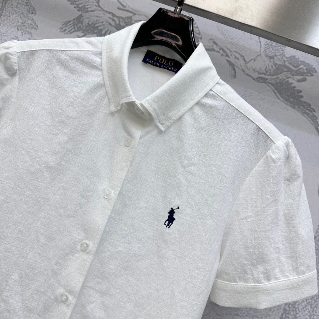 RALPH LAUREN SHORT-SLEEVE SHIRT WHITE 274774