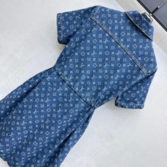 LV LASER-PRINTED DENIM DRESS 274805