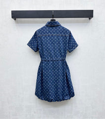 LV LASER-PRINTED DENIM DRESS 274805