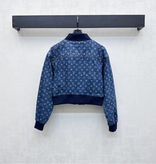 LV DENIM JACKET WITH LOGO PRINT 274801