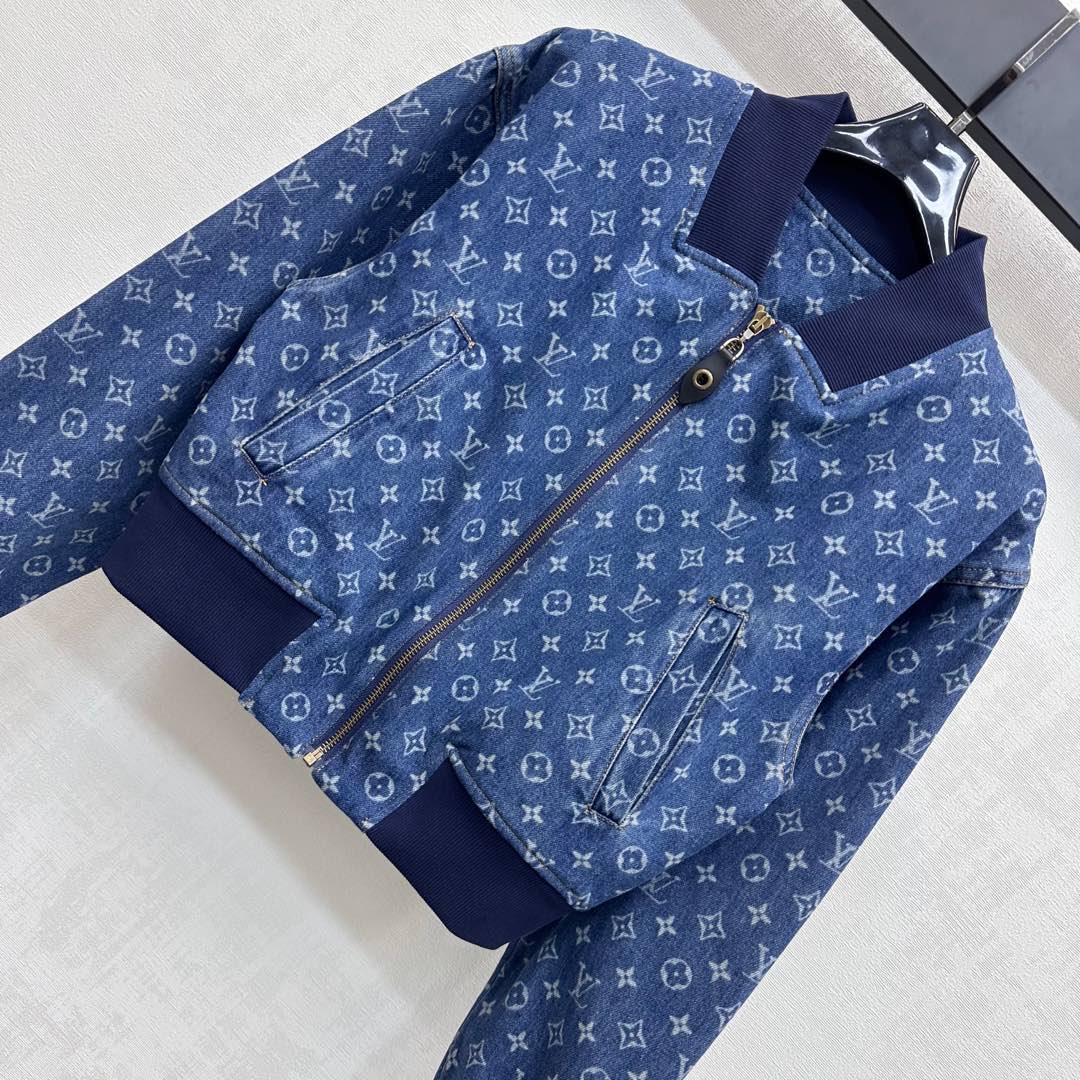 LV DENIM JACKET WITH LOGO PRINT 274801