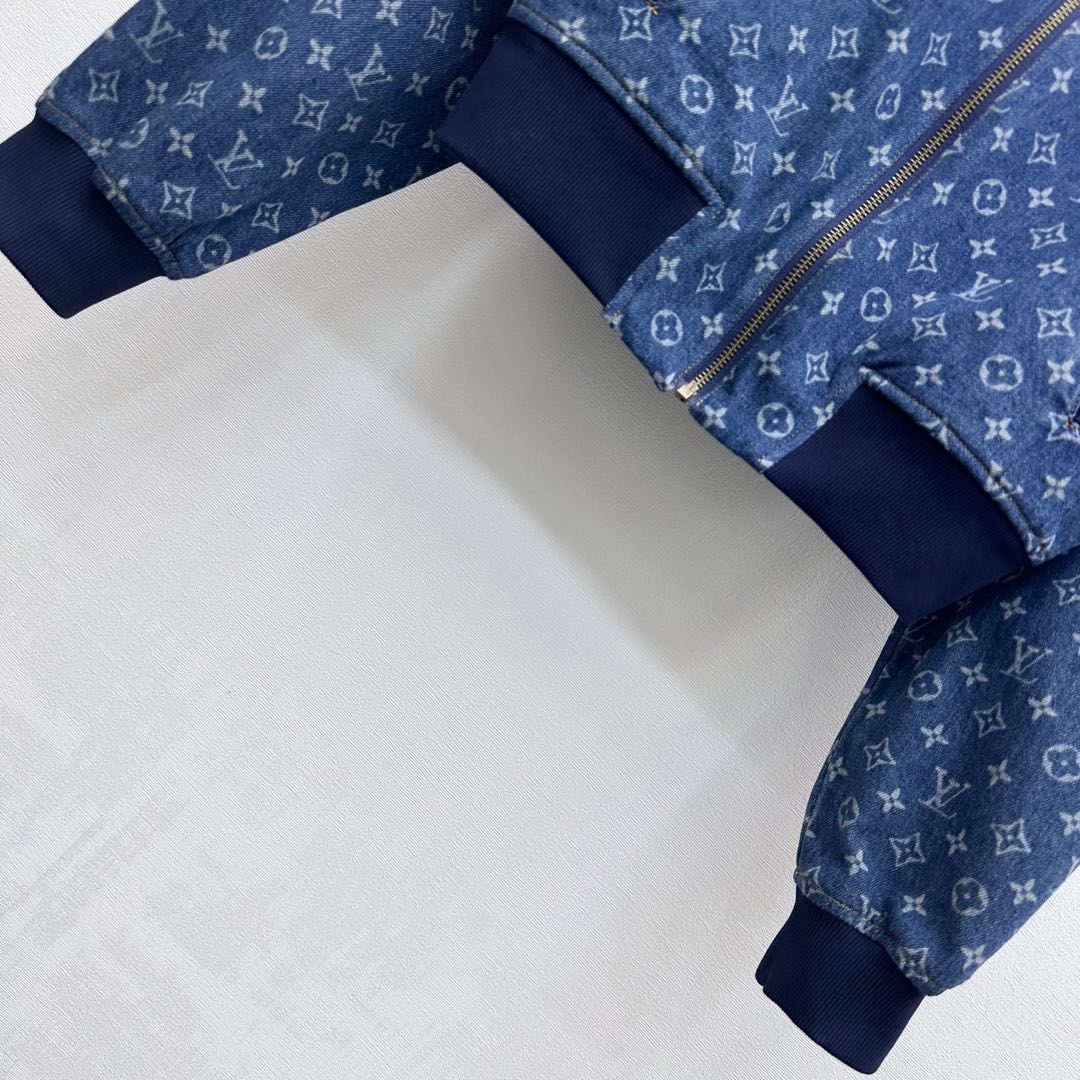 LV DENIM JACKET WITH LOGO PRINT 274801
