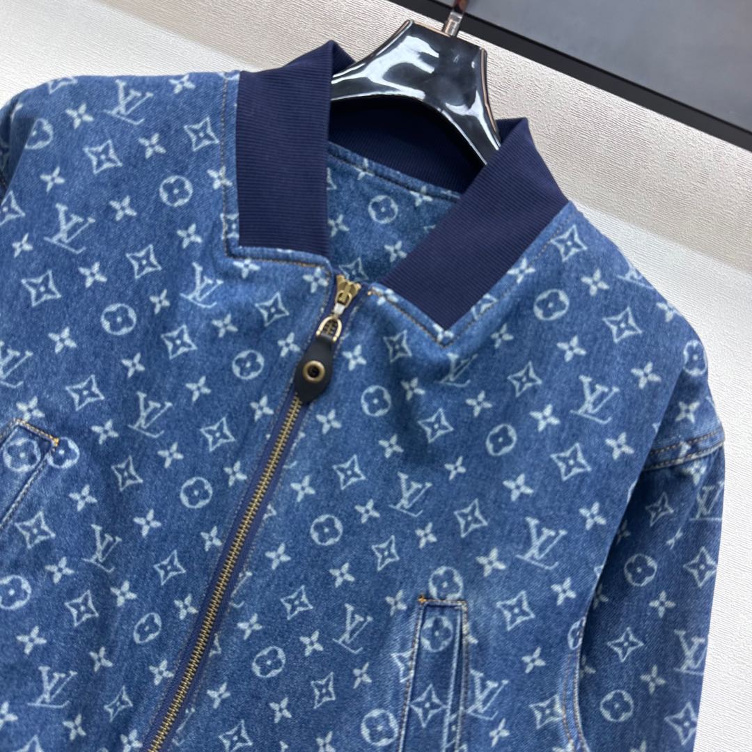 LV DENIM JACKET WITH LOGO PRINT 274801