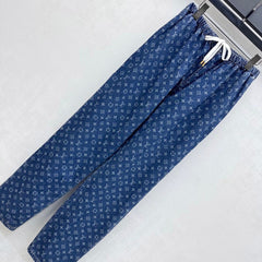 LV LASER-CUT DRAWSTRING JEANS 274790