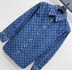 LV LASER-CUT DENIM SHIRT 274789