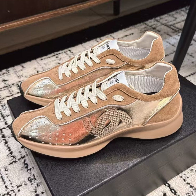 CLASSIC SNEAKERS IN PERU BROWN SHEEPSKIN AND SUEDE