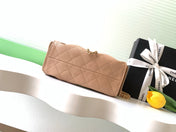 CHANEL 25S HOBO BAG 22 IN BEIGE BROWN CAVIAR LEATHER WITH GOLD HARDWARE