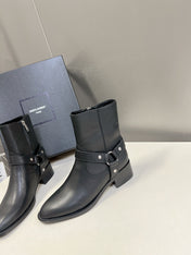 SL HARNESS BOOTS BLACK CALFSKIN