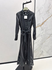 HERMES 25S LONG SILK DRESS 80580