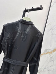 HERMES 25S LONG SILK DRESS 80580