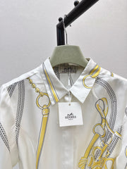 HERMES 25S LONG SILK DRESS 043