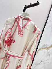 HERMES 25S LONG SILK DRESS 134