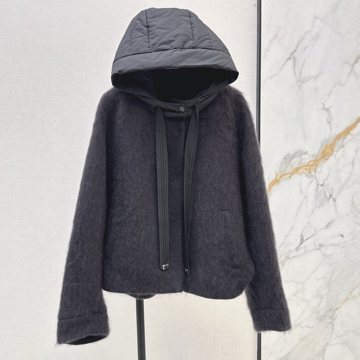 MAX MARA 25S HOODED KNIT JACKET 105