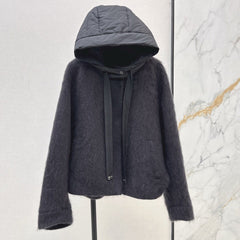 MAX MARA 25S HOODED KNIT JACKET 105