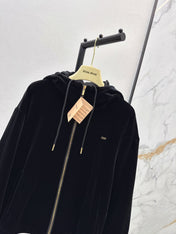 MIUMIU 26S HOODED VELVET JACKET 951