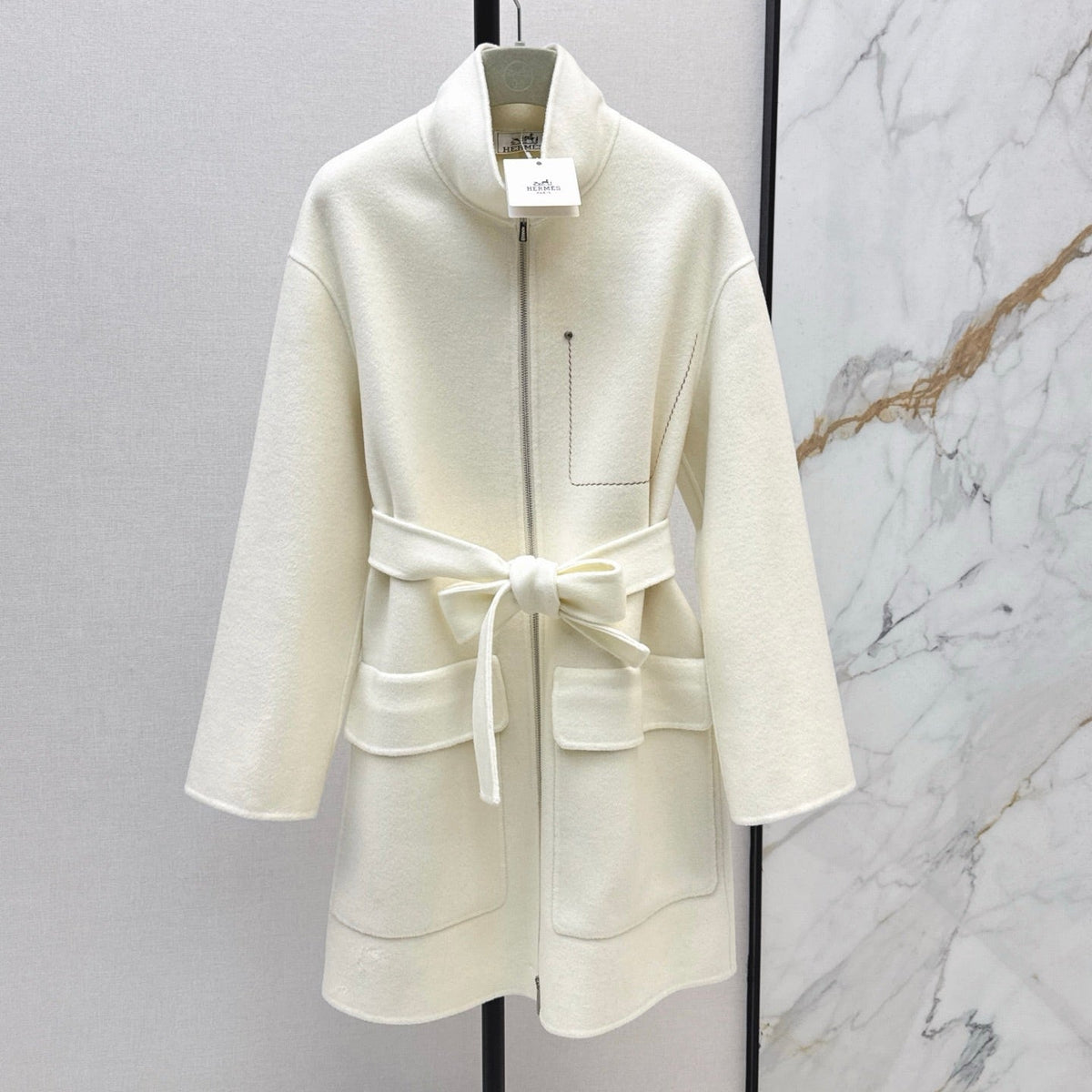 HERMES 25S STAND-COLLAR ZIP-UP JACKET 036