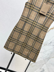 BURBERRY 25S PLAID VEST DRESS 099