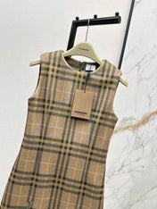 BURBERRY 25S PLAID VEST DRESS 099