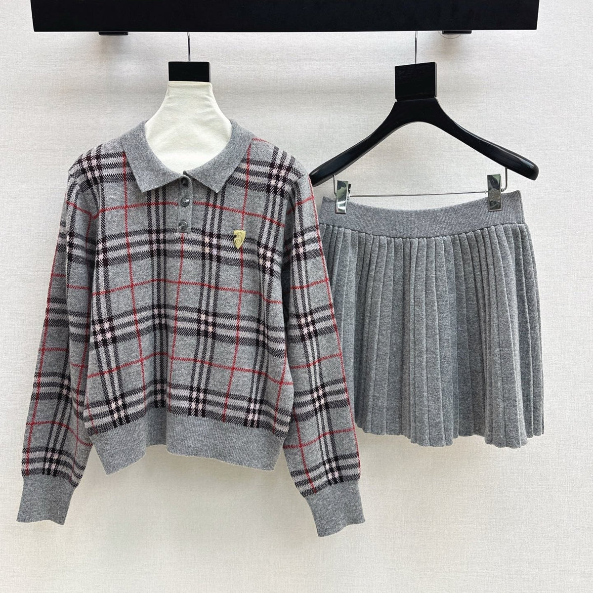 BURBERRY 25S POLO SHIRT AND SKIRT SET 0048