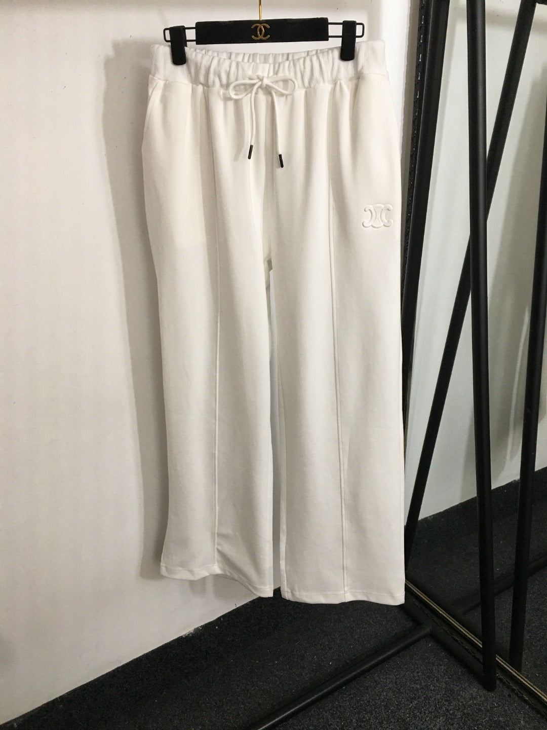 CELINE 25S HOODIE AND WIDE-LEG ELASTIC PANTS SET 0107