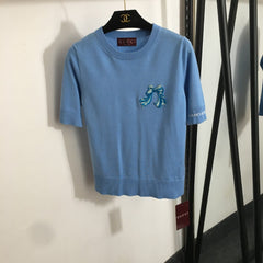 GUCCI SHORT-SLEEVE KNIT TOP STYLE 68