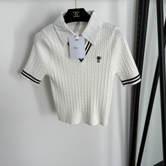 DIOR 25S SHORT-SLEEVE KNIT TOP STYLE 097