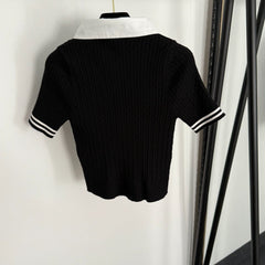 DIOR 25S SHORT-SLEEVE KNIT TOP STYLE 099