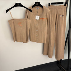 HERMES 25S KNIT THREE-PIECE VEST SET 135