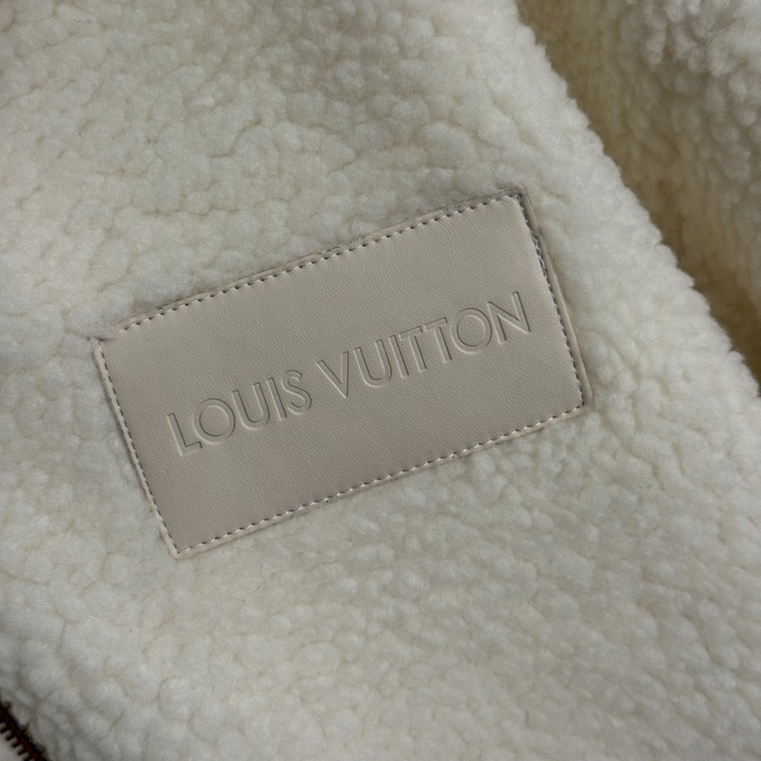 LV 25S STAND-COLLAR JACKET WITH SHEARLING LINING 0157