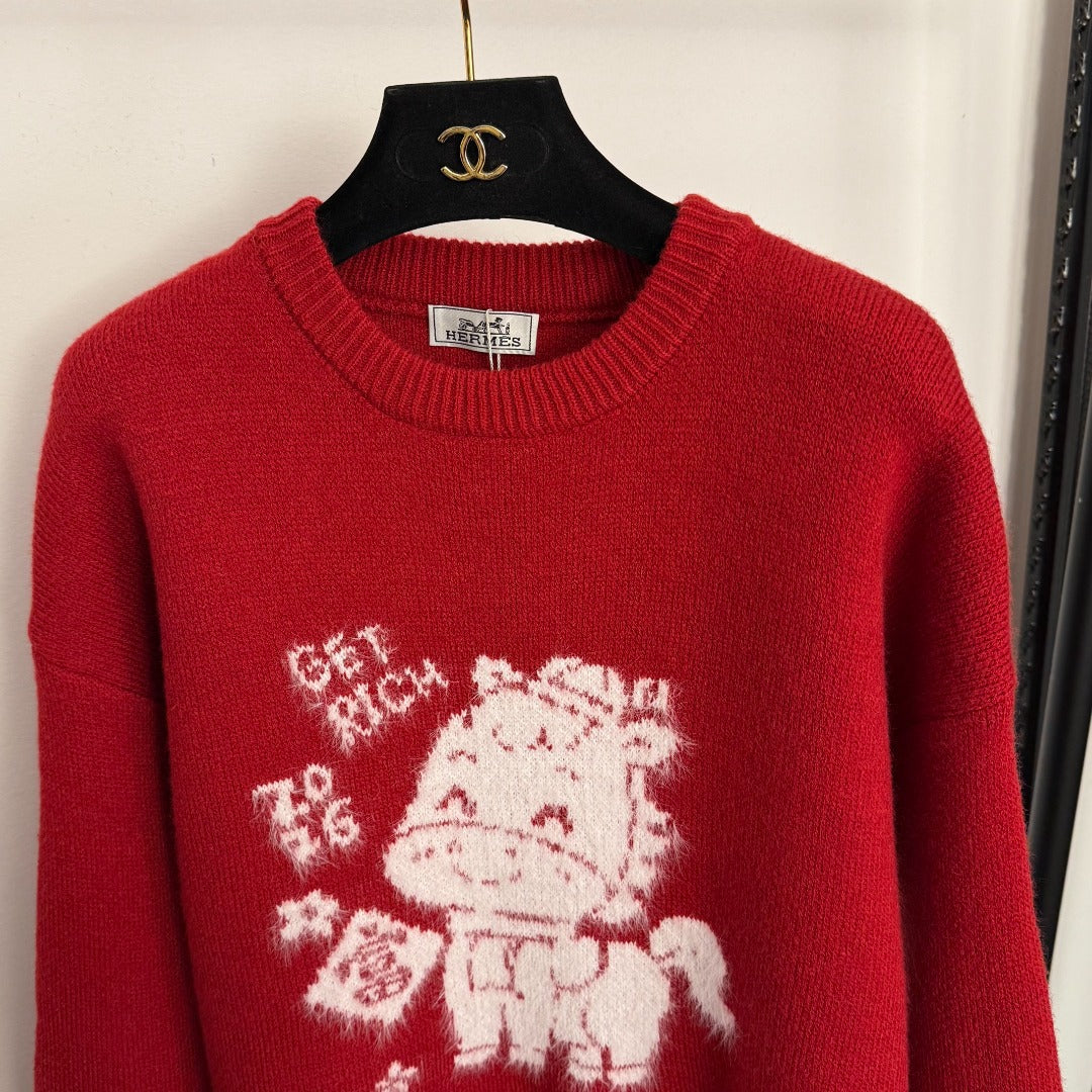 HERMES 25S LONG-SLEEVE SWEATER 465