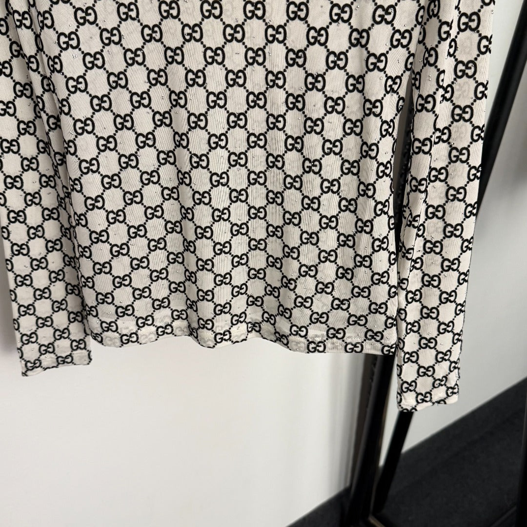 GUCCI 26S LONG-SLEEVE MESH T-SHIRT 187